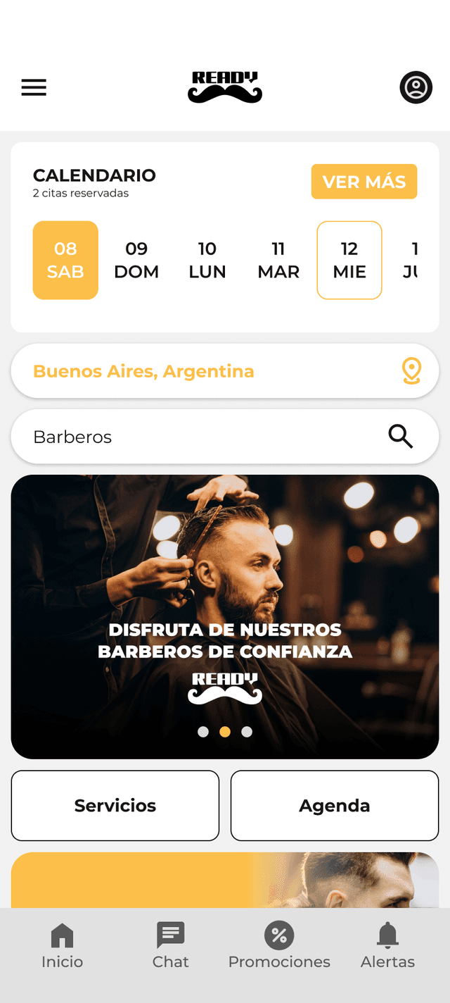 Pantalla de inicio